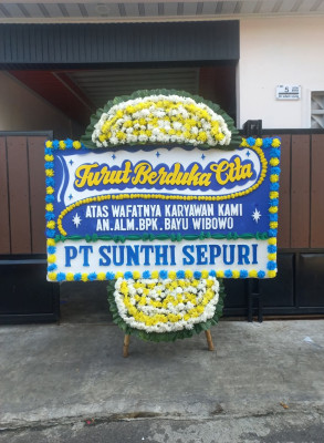 Papan Bunga Duka di Regol